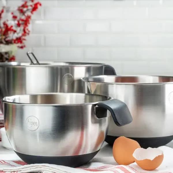 Bowls de acero set x3 con tapa - Imagen 3