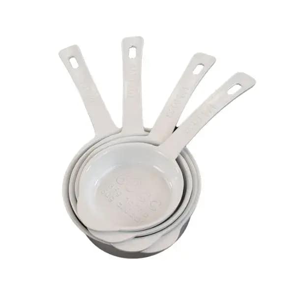 Tazas Medidoras Blancas X4 - Imagen 2