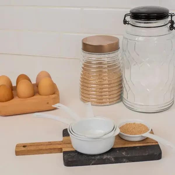 Tazas Medidoras Blancas X4 - Imagen 3