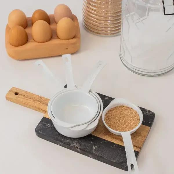 Tazas Medidoras Blancas X4 - Imagen 4